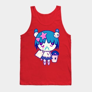 A CUTE KAWAI Zombie illustration design Tank Top